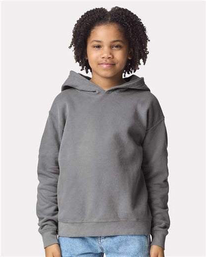 Youth Garment-Dyed Lightweight Fleece Hooded Sweatshirt -  - 12441