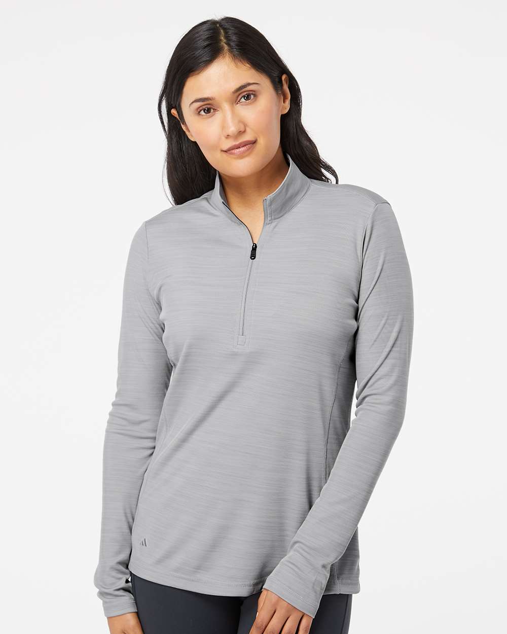 Adidas Women's Lightweight Mélange Quarter-Zip Pullover A476