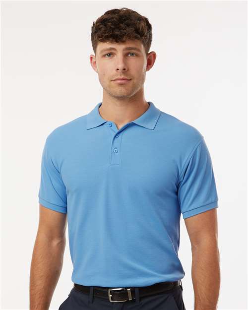Men's Pique Polo - Carolina Blue -  - 12539