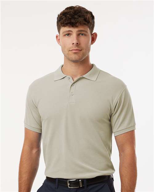 Men's Pique Polo - Sand -  - 12539