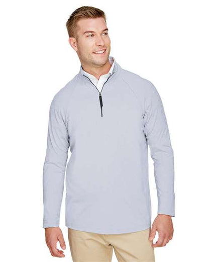 Men's CrownLux Performance® Clubhouse Micro-Stripe Quarter-Zip Pullover -  - 13184