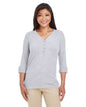 Women's Perfect Fit™ Y-Placket Convertible Sleeve Knit Top -  - 13190