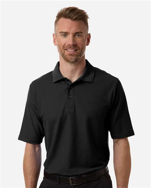 Men's Resolve CVC Performance Pique Polo - Black -  - 13192