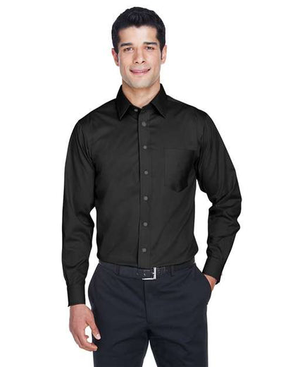 Men's Crown Collection® Solid Stretch Twill Woven Dress Shirt -  - 13239