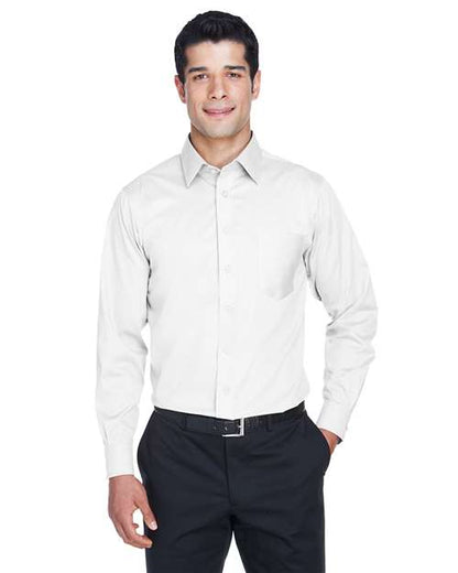 Men's Crown Collection® Solid Stretch Twill Woven Dress Shirt -  - 13239