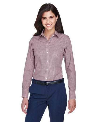 Women's Crown Collection® Gingham Check Woven Dress Shirt -  - 13243
