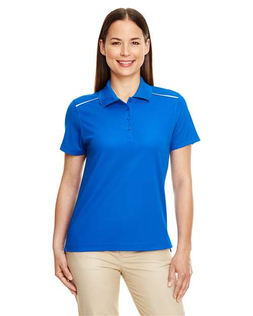 Women's Radiant Performance Piqué Polo with Reflective Piping