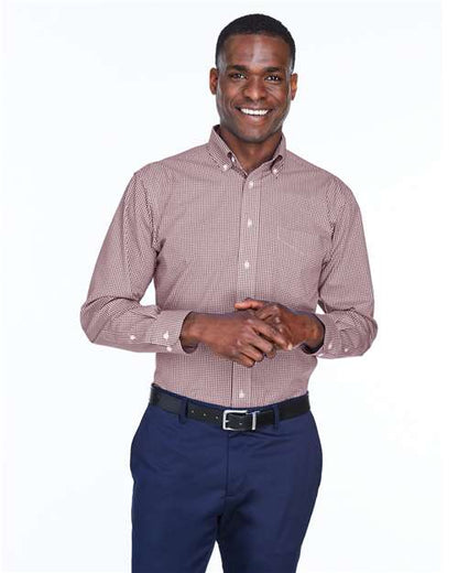 Men's Crown Collection® Gingham Check Woven Dress Shirt -  - 13250