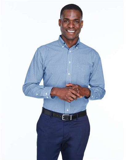 Men's Crown Collection® Gingham Check Woven Dress Shirt -  - 13250