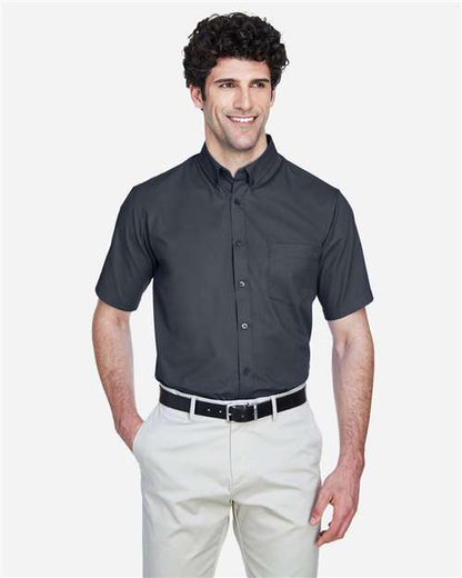 Men's Optimum Short Sleeve Twill Dress Shirt -  - 13260