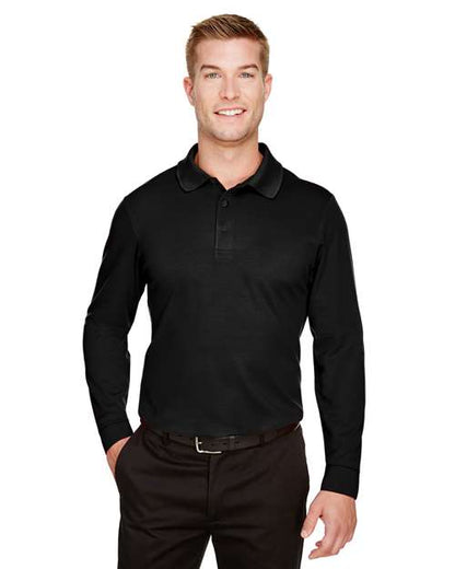 Men's CrownLux Performance® Plaited Long Sleeve Polo -  - 13263