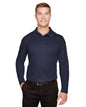 Men's CrownLux Performance® Plaited Long Sleeve Polo -  - 13263