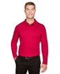Men's CrownLux Performance® Plaited Long Sleeve Polo -  - 13263