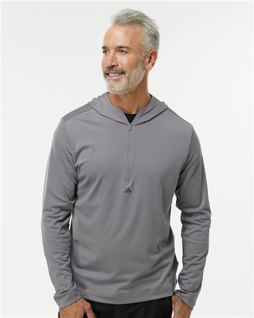 Men's Lightweight Quarter-Zip Hooded Pullover -  - 11963