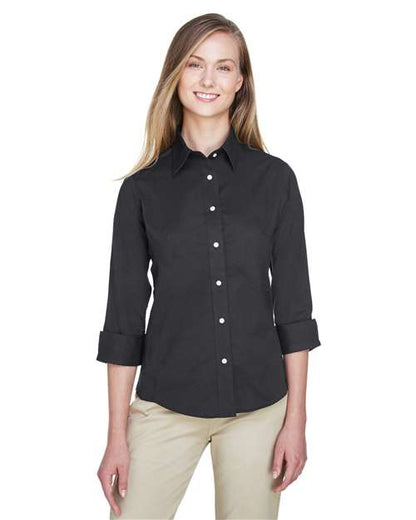 Women's Perfect Fit™ Three-Quarter Sleeve Stretch Poplin Dress Shirt -  - 13337
