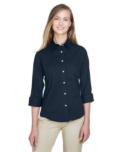 Women's Perfect Fit™ Three-Quarter Sleeve Stretch Poplin Dress Shirt -  - 13337