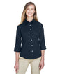 Women's Perfect Fit™ Three-Quarter Sleeve Stretch Poplin Dress Shirt -  - 13337