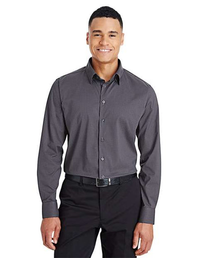 Men's CrownLux Performance® Tonal Mini Check Woven Dress Shirt -  - 13343