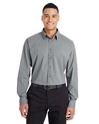 Men's CrownLux Performance® Tonal Mini Check Woven Dress Shirt -  - 13343