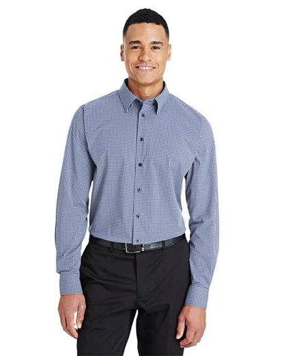 Men's CrownLux Performance® Tonal Mini Check Woven Dress Shirt -  - 13343
