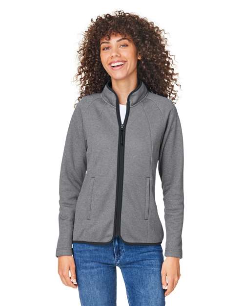 Women's Venture Heathered Stripe Full-Zip -  - 13355 - Toronto Screen Printing- Color