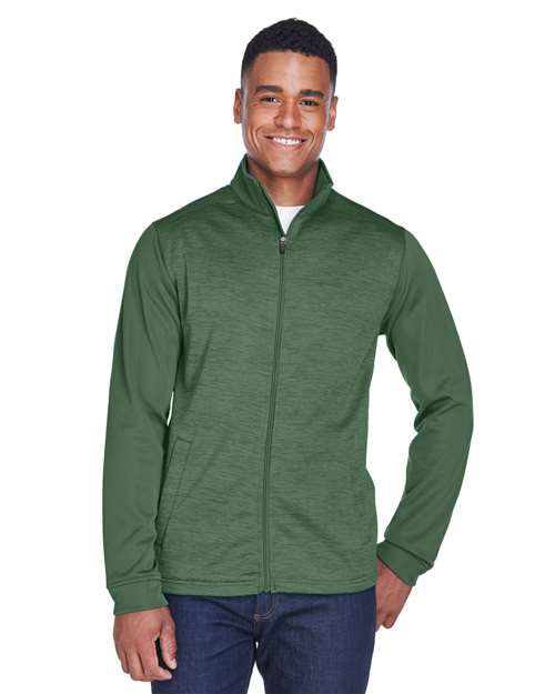 Men's Newbury Colorblock Mélange Fleece Full-Zip jacket -  - 13370 - Toronto Screen Printing- Color