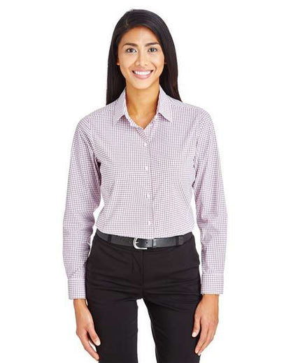 Women's CrownLux Performance® Micro Windowpane Woven Dress Shirt -  - 13376