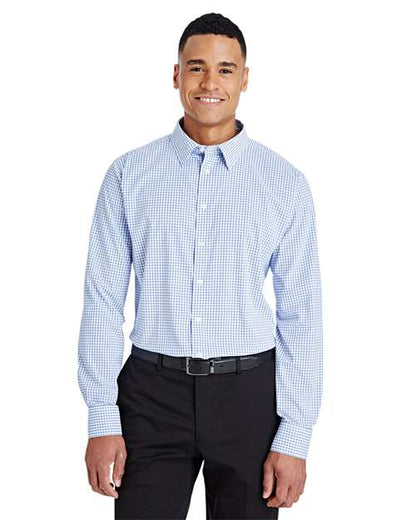 Men's CrownLux Performance® Micro Windowpane Woven Dress Shirt -  - 13381