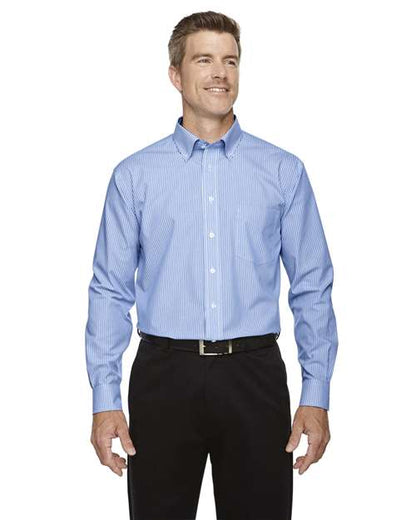 Men's Crown Collection® Banker Stripe Woven Dress Shirt -  - 13385