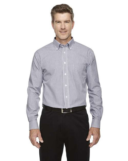 Men's Crown Collection® Banker Stripe Woven Dress Shirt -  - 13385