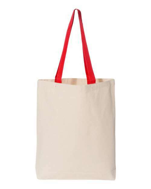 Tote-11L Canvas Tote with Contrast-Color Handles-torontoscreenprinting.ca