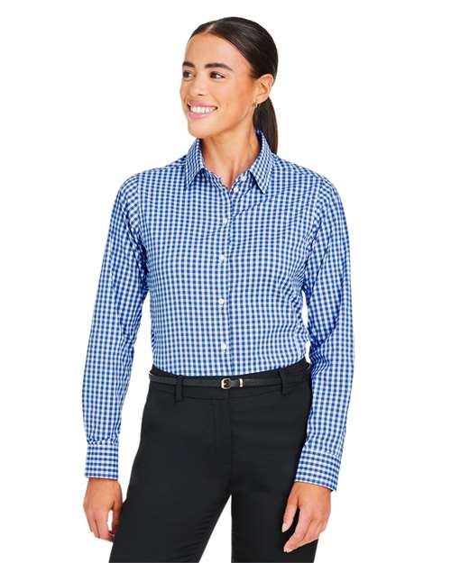 Women's CrownLux Performance® Gingham Dress Shirt -  - 13421 - Toronto Screen Printing- Color