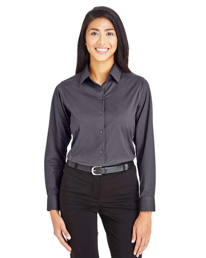 Women's CrownLux Performance® Tonal Mini Check Woven Dress Shirt -  - 13432