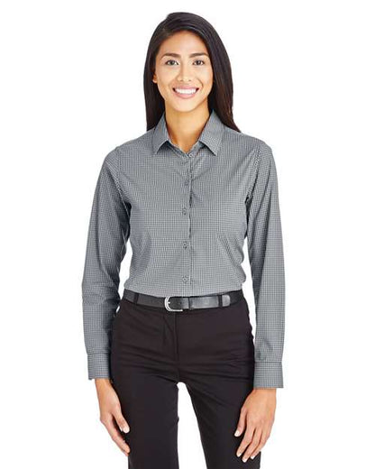 Women's CrownLux Performance® Tonal Mini Check Woven Dress Shirt -  - 13432