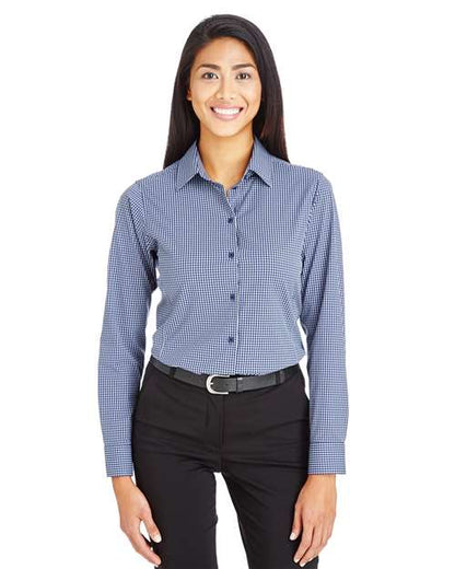 Women's CrownLux Performance® Tonal Mini Check Woven Dress Shirt -  - 13432