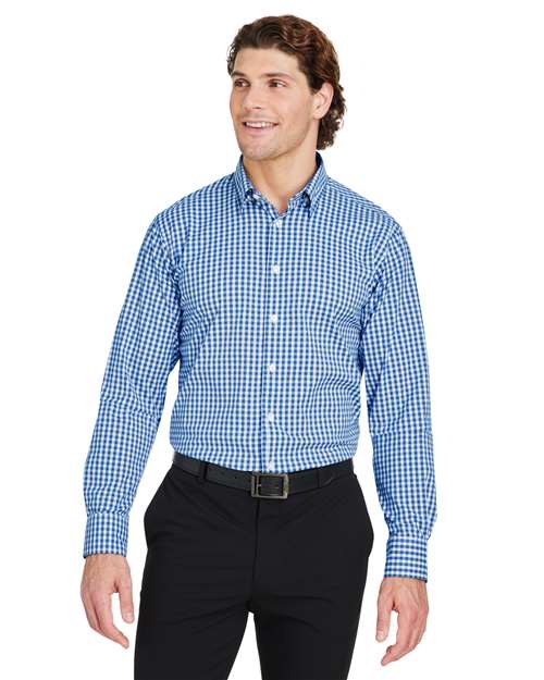 Men's CrownLux Performance® Gingham Dress Shirt -  - 13440 - Toronto Screen Printing- Color