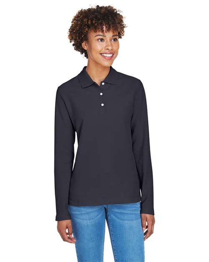 Women's Pima Piqué Long Sleeve Polo -  - 13448