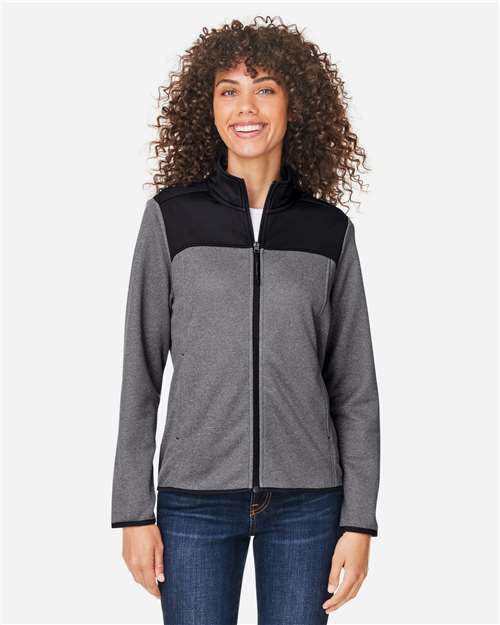 Women's Venture Heathered Stripe Hybrid Jacket -  - 13515 - Toronto Screen Printing- Color