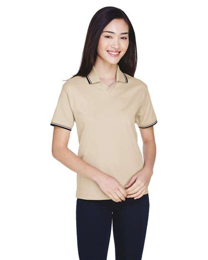 Women's Tipped Perfect Pima Interlock Polo -  - 13636