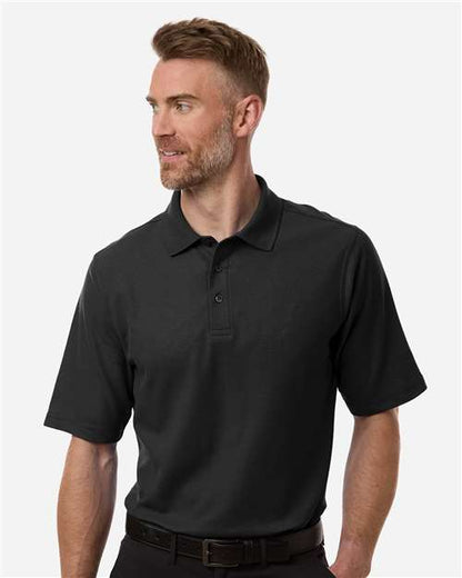 Men's Maverick CVC Pique Polo - Black -  - 13838