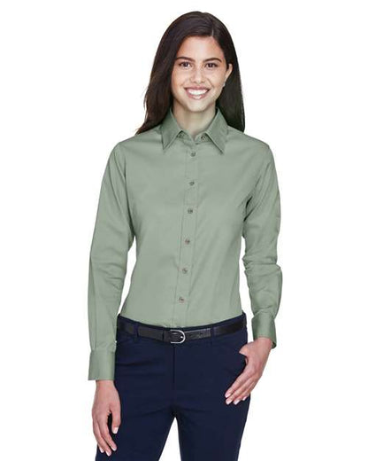 Women's Easy Blend™ Long Sleeve Twill Dress Shirt with Stain-Release -  - 13841