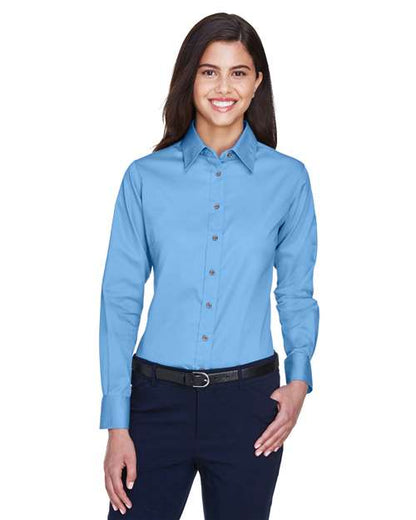 Women's Easy Blend™ Long Sleeve Twill Dress Shirt with Stain-Release -  - 13841