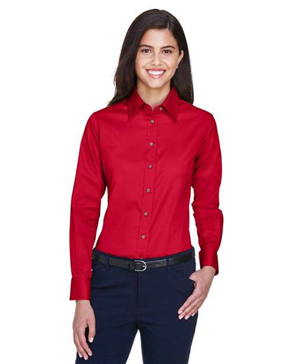 Women's Easy Blend™ Long Sleeve Twill Dress Shirt with Stain-Release -