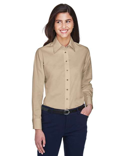 Women's Easy Blend™ Long Sleeve Twill Dress Shirt with Stain-Release -  - 13841