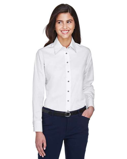 Women's Easy Blend™ Long Sleeve Twill Dress Shirt with Stain-Release -  - 13841
