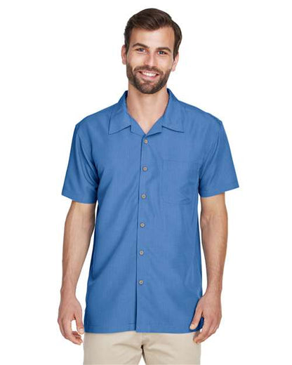 Men's Barbados Textured Camp Shirt -  - 13852