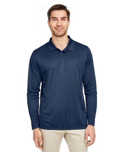 Men's Zone Performance Long Sleeve Polo -  - 13899