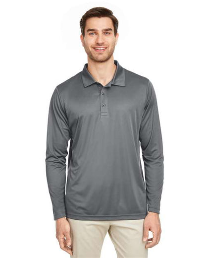 Men's Zone Performance Long Sleeve Polo -  - 13899