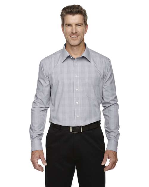 Men's Crown Collection® Glen Plaid Woven Dress Shirt -  - 13913 - Toronto Screen Printing- Color