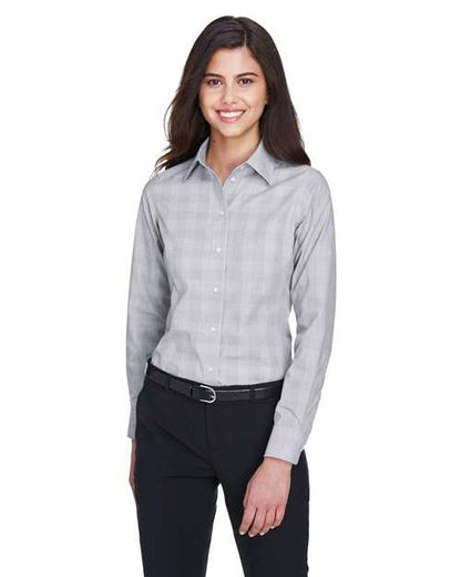Women's Crown Collection® Glen Plaid Woven Dress Shirt -  - 13922